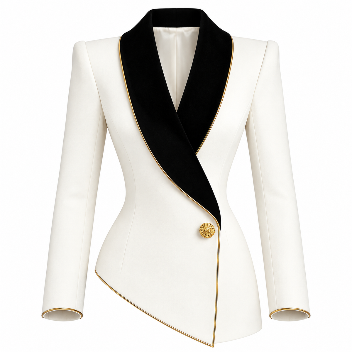 Women’s Ivory and black contrast Blazer