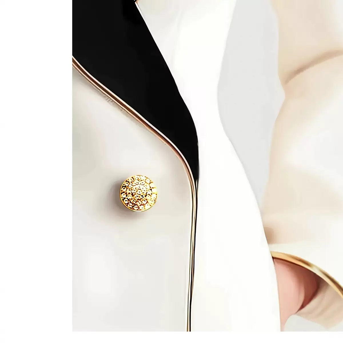 Women’s Ivory and black contrast Blazer