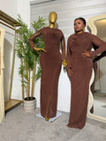 Drape Bodycon Mesh Dress